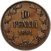 10 пенни 1891 года  Для Финляндии