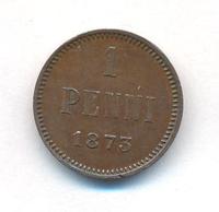 1 пенни 1873 года  Для Финляндии