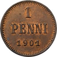 1 пенни 1901 года  Для Финляндии
