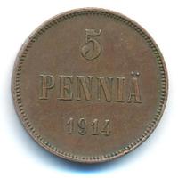 5 пенни 1914 года  Для Финляндии