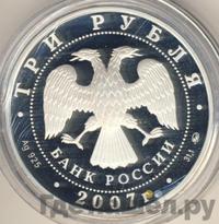 3 рубля 2007 года СПМД