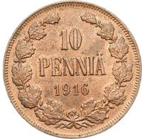 10 пенни 1916 года  Для Финляндии