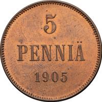 5 пенни 1905 года  Для Финляндии