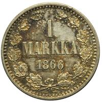1 марка 1866 года S Для Финляндии