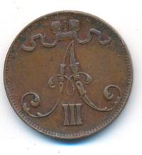 5 пенни 1888 года  Для Финляндии