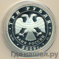 3 рубля 2009 года СПМД