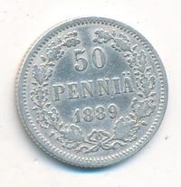 50 пенни 1889 года L Для Финляндии