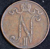 5 пенни 1910 года  Для Финляндии