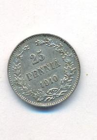 25 пенни 1910 года L Для Финляндии