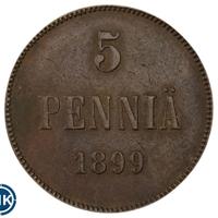 5 пенни 1899 года  Для Финляндии