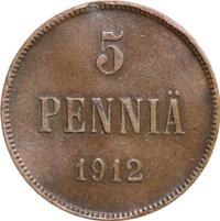 5 пенни 1912 года  Для Финляндии