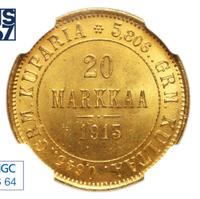 20 марок 1913 года S Для Финляндии