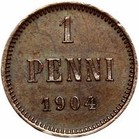 1 пенни 1904 года  Для Финляндии