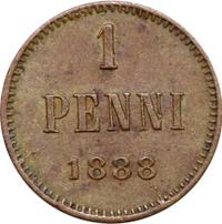 1 пенни 1888 года  Для Финляндии