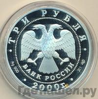 3 рубля 2000 года СПМД