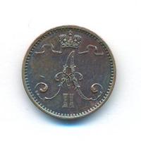 1 пенни 1872 года  Для Финляндии