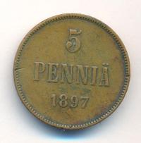 5 пенни 1897 года  Для Финляндии
