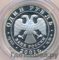 1 рубль 2001 года СПМД