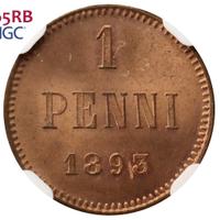 1 пенни 1893 года  Для Финляндии