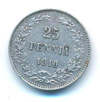 25 пенни 1910 года L Для Финляндии