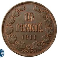 10 пенни 1911 года  Для Финляндии