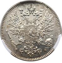 50 пенни 1915 года S Для Финляндии