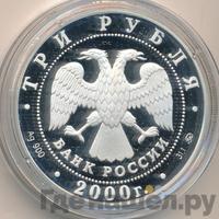 3 рубля 2000 года ММД