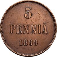 5 пенни 1899 года  Для Финляндии