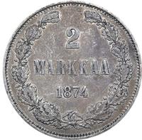 2 марки 1874 года S Для Финляндии