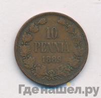 10 пенни 1889 года  Для Финляндии