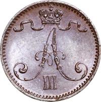 1 пенни 1891 года  Для Финляндии