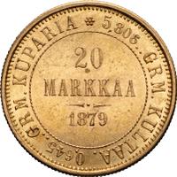 20 марок 1879 года S Для Финляндии
