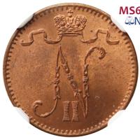 1 пенни 1906 года  Для Финляндии
