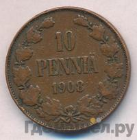 10 пенни 1908 года  Для Финляндии