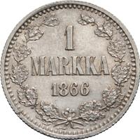 1 марка 1866 года S Для Финляндии