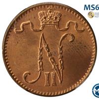 1 пенни 1912 года  Для Финляндии