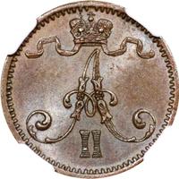1 пенни 1873 года  Для Финляндии