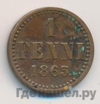 1 пенни 1865 года  Для Финляндии