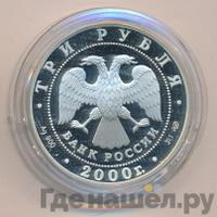 3 рубля 2000 года СПМД