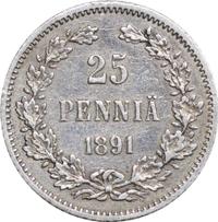 25 пенни 1891 года L Для Финляндии