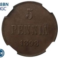 5 пенни 1898 года  Для Финляндии