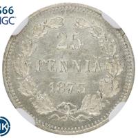 25 пенни 1873 года S Для Финляндии