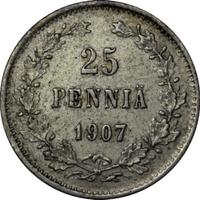 25 пенни 1907 года L Для Финляндии