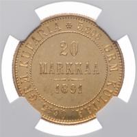 20 марок 1891 года L Для Финляндии