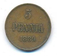 5 пенни 1889 года  Для Финляндии