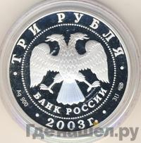 3 рубля 2003 года СПМД