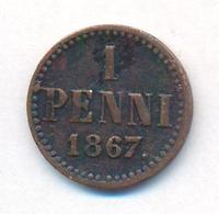 1 пенни 1867 года  Для Финляндии