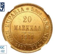 20 марок 1911 года L Для Финляндии