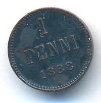 1 пенни 1888 года  Для Финляндии