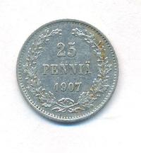 25 пенни 1907 года L Для Финляндии